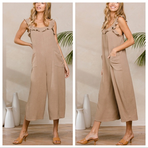 ShopEvelynne Pants - ✨LAST✨Fabulous and Stylish Boho Sleeveless Romper Jumpsuit with ruffle detail